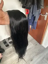 Peluca de cabello humano liso para mujeres, pelo indio sin procesar, con encaje Frontal transparente de 28 y 30 pulgadas, pelucas de cabello humano liso