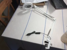 Plegable 5/8X iluminado lupa USB 3 colores LED lupa soldadura para la soldadura de hierro de reparación/lámpara de mesa/cuidado de la piel belleza herramienta