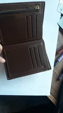 Cartera de cuero sintético para hombre, billetera de negocios con varias tarjetas, monedero con cremallera, tarjetero de dos pliegues, billetera corta informal de Color puro