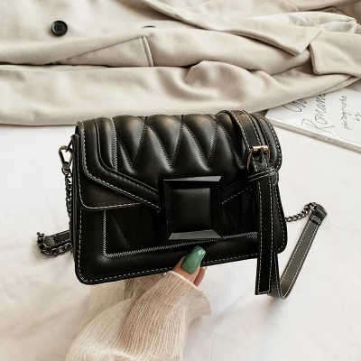 

Fashion Pathwork Flap Chain Handbag women shoulder crossbody bags 2020 Ladies messenger Bag Clutch Casual Totes purse girly