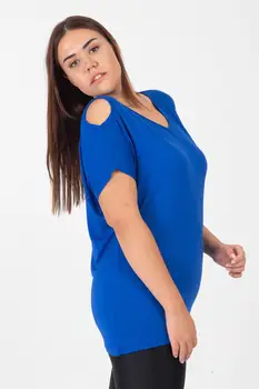 

Sans Textile Women Shoulder Low-Cut Viscose Blouse 65 N15895