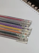 Juego de 8 colores de pluma con brillo, resaltador que cambia de Color, marcador de Flash, Gel, plumas de dibujo, álbum de recortes, diario, papelería, escuela