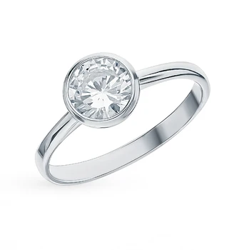 

Silver ring with cubic zirconia sunlight sample 925