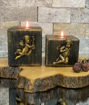 

Decorative Wooden Candle Holder, Trendy