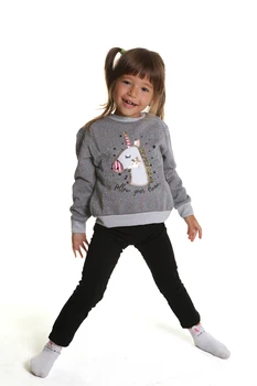 

Girl Unicorn Anthracite Sweatshirt Tunic Tights