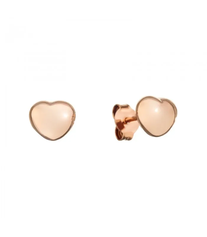 Серьги QUERIOT CIVITA в форме сердца из розового золота 9KT O17O02LOVE