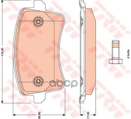 Колодки Тормозные Audi A4/A5/Q5 1.8-3.2 07- Задние Trw/Lucas Gdb1765 TRW/Lucas арт. GDB1765