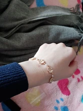 De moda blanco suave flores pulseras personalidad perla Metal minimalista crisantemo pulsera para Mujer Accesorios de la joyería