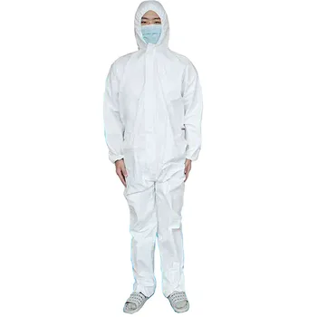 

Wrap Foot Coverall SMS Chemical Safety Clothing Health care Hazmat Suit Factory Dust-proof Protective Clothing Workwear