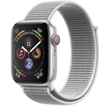 

APPLE WATCH SERIALS 4 GPS CELL 40mm SILVER ALUMINUM WITH SPORT BAND LOOP NACAR - MTVC2T