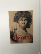 Pegatinas de papel Kraft mate para decoración del hogar, Banda de Música de estilo Vintage, Retro, rock, de la puerta, de papel Kraft