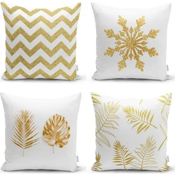 

Realhomes Gold Series Special Design 4'lü Pillow decorate Case Set