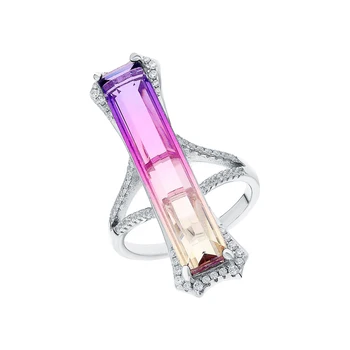 

Silver ring with sieve and cubic zirconium sunlight sample 925