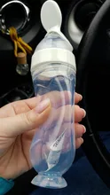 Botella de alimentación de bebé seguro de 90ML, cuchara de alimentación de silicona para niño pequeño, botella de leche, alimentador de entrenamiento para bebé, suplemento alimenticio