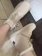 Botas de nieve cálidas para Mujer, botines de ante de imitación, para invierno, WSH3132