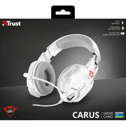 Игровая стереогарнитура 20864 Trust GXT 322W 2м белый камуфляж