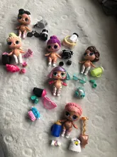 6 muñecas + 6 prendas + 6 zapatos + 6 botellas + 6 accesorios conjuntos aleatorios L.O.L. ¡Sorpresa! Muñeca LOL de 8cm, juguete para regalo