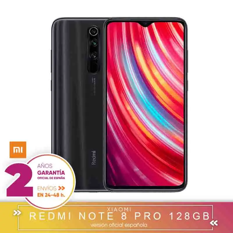  -Garantía Oficial Española- Xiaomi Redmi Note 8 Pro 6GB 128GB Smartphone 64MP Quad cámaras MTK Heli
