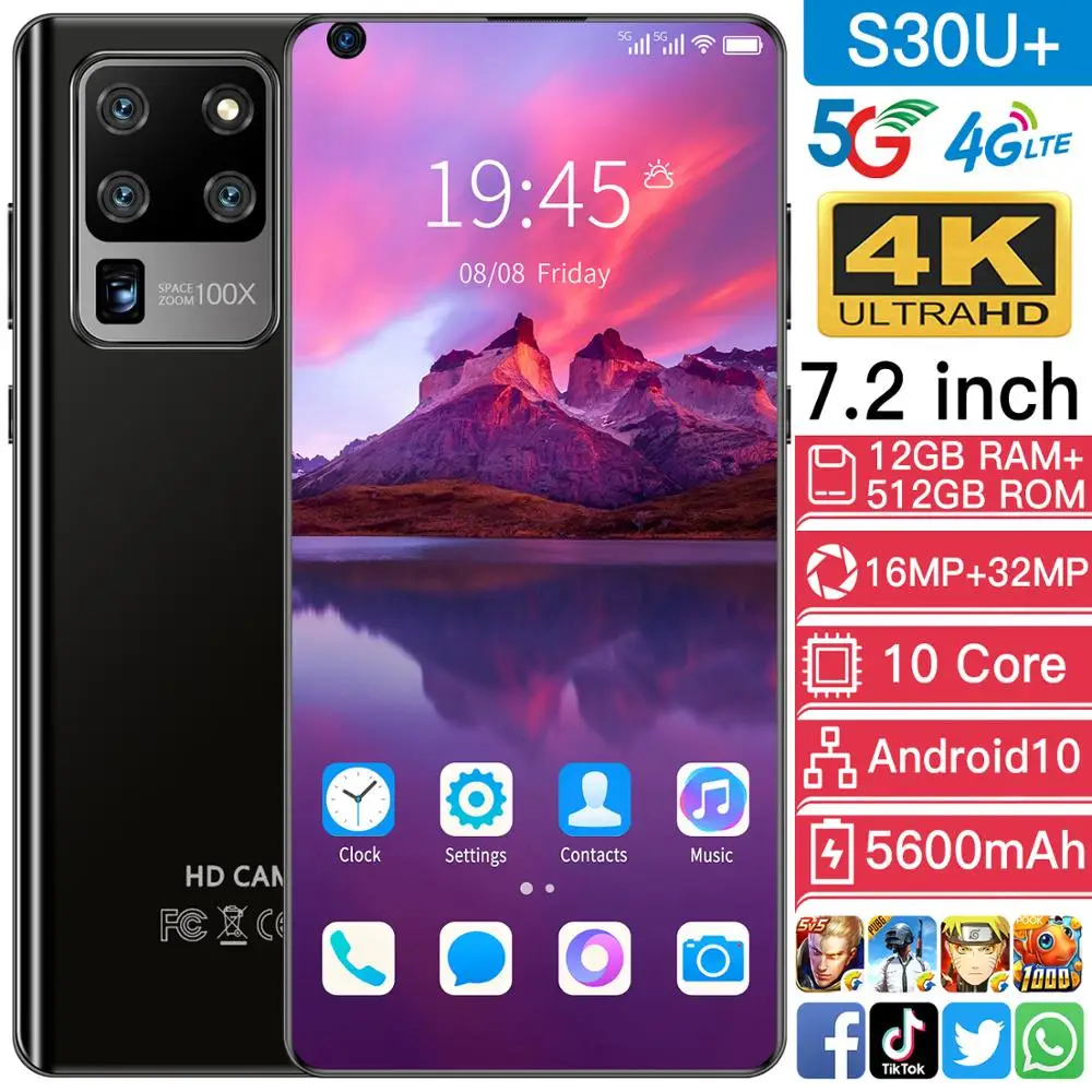 Global Version S30u+7.2 inch Big Screen 12GB+512GB