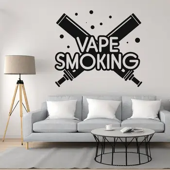 

Vape Smoking Silhouette Wall Art Decals Wall Vinyl Sticker Vape Design For Vape Shop Decoration A001727