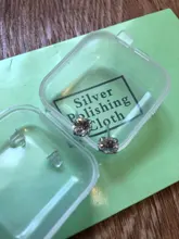 MloveAcc 100% Plata de Ley 925 auténtica joyería de las mujeres de moda lindo pequeño claro CZ Stud pendientes regalo para las niñas adolescentes Dama