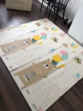 Estera de juego infantil brillante para bebés, 200cm x 180cm x 1cm, almohadilla plegable para gatear, XPE, para el hogar, exteriores, juego de rompecabezas impermeable