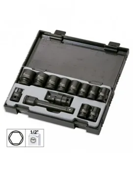 

JBM 52341 SET of 13 PCS 1/2 "Hexagon + adapter impact glasses