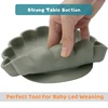 3pcs Baby Plate Spoon Fork Feeding Solid Food Children's Tableware Silicone Sucker Flower Shape Dishes Plates Dining Appliance 6