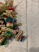 Toy Blocks Bird-Cage Bite-Toy Macaws Parrot Cockatoos Chewing Toy-Bird African Grey Large