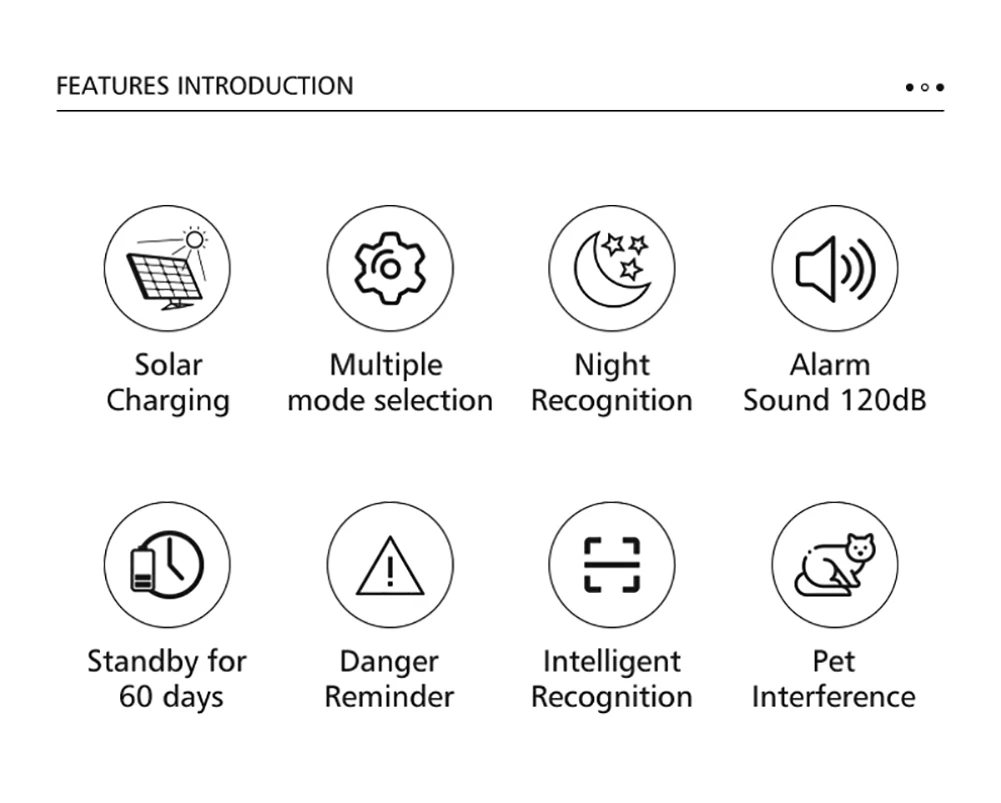 Solar Infrared Alarm Detector Sensor RF433 Remote Control Wireless Home Burglar Security Alarm Siren PIR Motion Sensor Detector wifi panic alarm