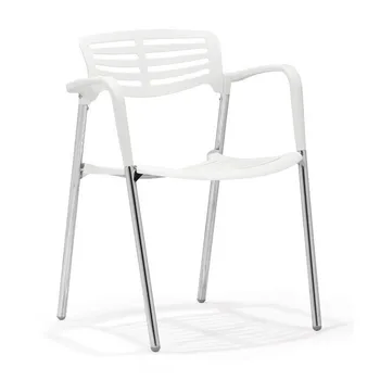 

Armchair ALBENIZ, plating, white polypropylene