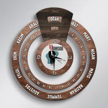 

Personalized Professional Chef Waiter Infinite Mayan Calendar Wooden Wall Clock
