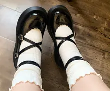 Mujeres Mary Jane Lolita Cosplay Zapatos Mujer Bombas Punta redonda Tacones gruesos Cruz atada Hebilla Correa Mujer 2021 Plataforma Zapatos de mujer