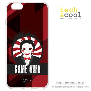 

FunnyTech®Silicone Case for Huawei GX8 L Design Pelicula Saw "Game Over" background