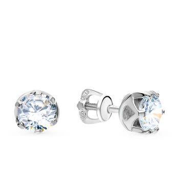 

Silver earrings with cubic zirconia sunlight sample 925