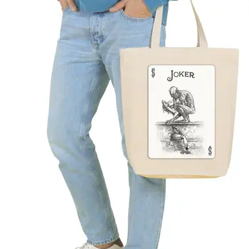 

Angemiel Bag Big Joker Card Shopping Beach Tote Bag