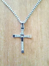 Zkceenier-collar con colgante de Cruz para Fast and The Furious, collar con colgante de cruz de Jesús, de cristal, Vin Diesel, regalo de joyería, 2019