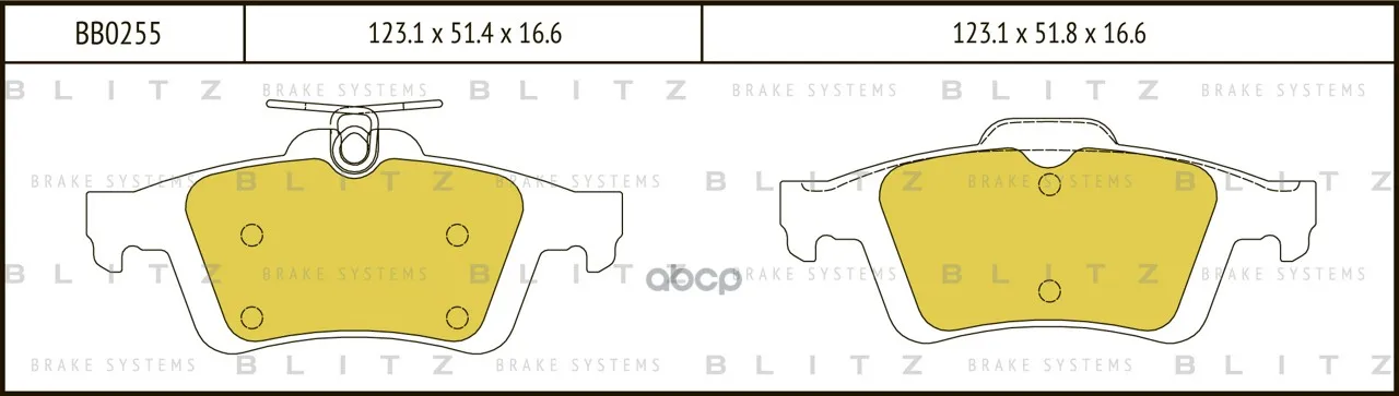 Колодки Тормозные Дисковые Renault Laguna Ii 01-Ford Focus/C-Max 03-Opel Vectra C 02- Blitz арт. BB0255