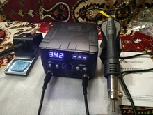 Estación de soldadura Digital LED 2 en 1, 800W, pistola de aire caliente, Estación de Reparación soldador eléctrico para teléfono, PCB, IC, SMD, BGA