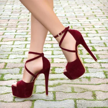 

MST-1042 Women Platform Heels Shoes Night Party Evening Dress High Fashion Sexy Thin Heels