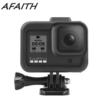 

AFAITH Frame Housing Case Cage Hot Shoe Design MIC Hole Open Bracket with Quick Disassembly for GoPro Hero 8 Camera Accessories