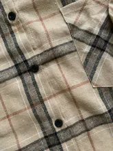 Plaid Shirts Outwear Spring Womens Blouses Checked-Tops Long-Sleeve Loose Female Autumn