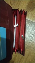 DICIHAYA-Billetera de piel genuina con doble cremallera para mujer, cartera de mano roja con patrón de cocodrilo