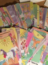 Cartas de Tarot de unicornio de cristal, guía, adivinación, Destino, Juego de mesa, 78 cartas/juegos