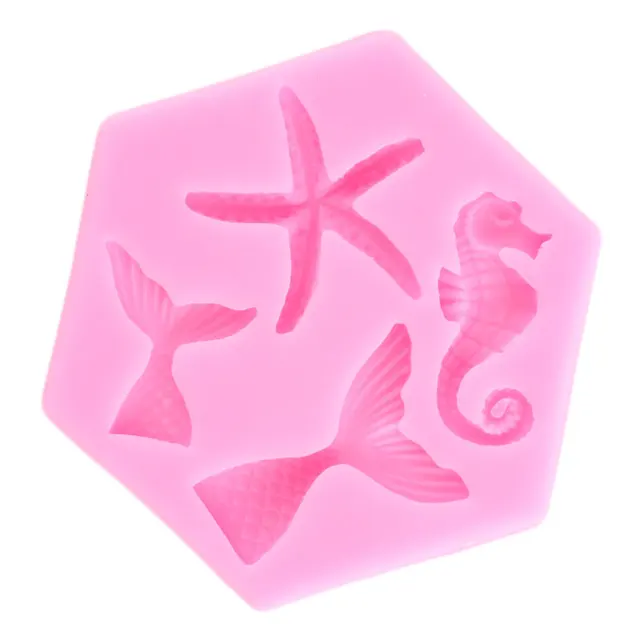 3D Sellő Farok Tengeri Csillag Szilikon Penész Fondant Csokoládé Torta Formák Díszítő Szerszám Diy Kézzel Készített Agyag Szappan - Image 5