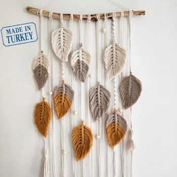 

Macrame Woven Wall Hanging Handmade Cotton Tapestry Art Beautiful Apartment Dorm Room Wedding Decoration Made in Turkey