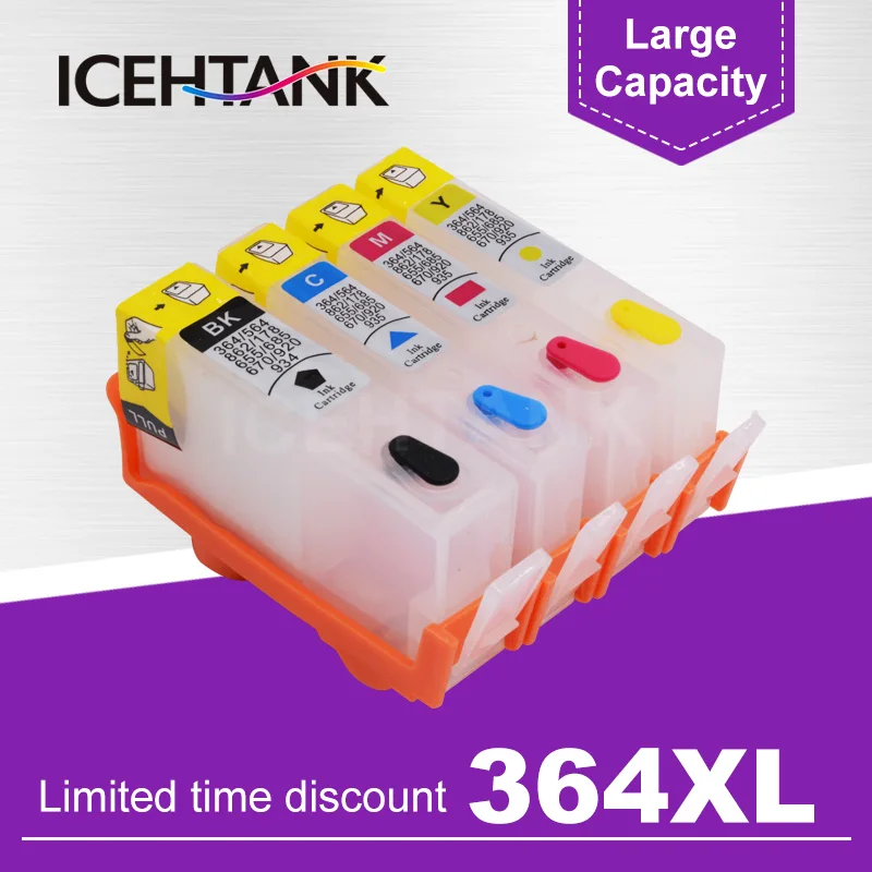 ICEHTANK перезаправляемый картридж для hp 364 364XL Photosmart 5512 5515 5520 5521 6510 6512 6515 6520 6521 7515