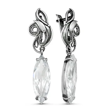 

Earrings made of silver with cubic zirconia