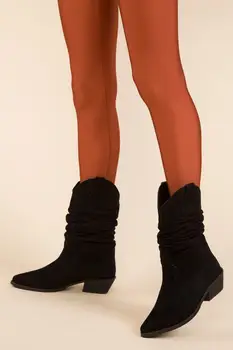 

SOHO Slim Boots Sexy Over The Knee Suede Women Snow Boots Women's Fashion Winter Thigh Low Heels Boots Shoes black 13642