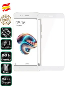 Перейти на Алиэкспресс и купить Защитное Xiaomi Mi A1 и 5X белое 3D закаленное стекло на весь экран